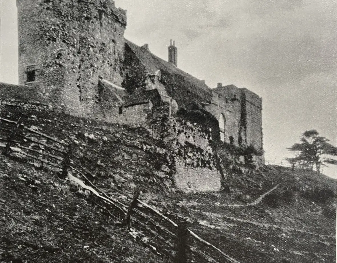 The derelict castle photographed — Lympne Castle, c. 1895-1905