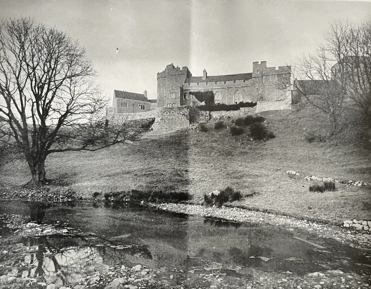 The restored core in winter — Lympne Castle, c. 1907-1911