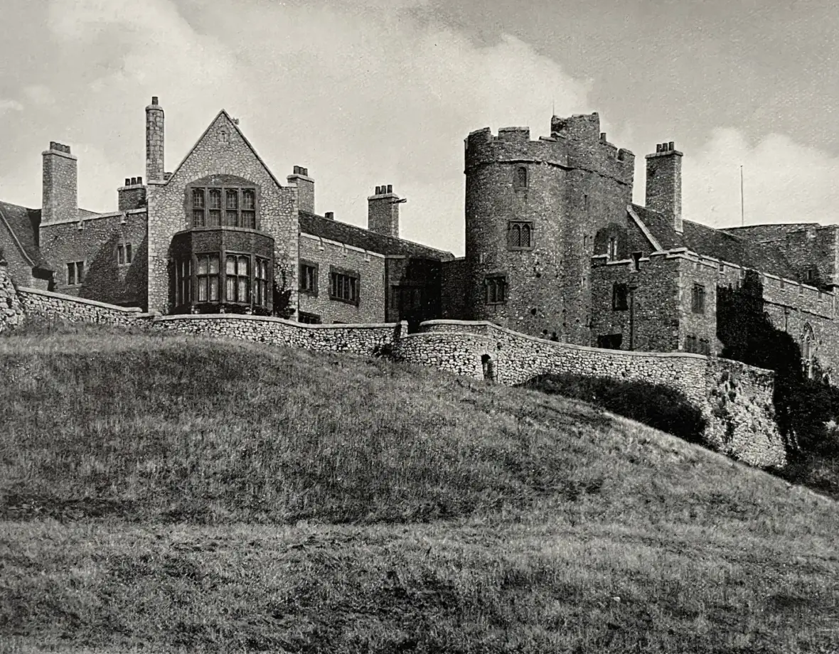 The restored castle with the West Wing — Lympne Castle, c. 1912-1930