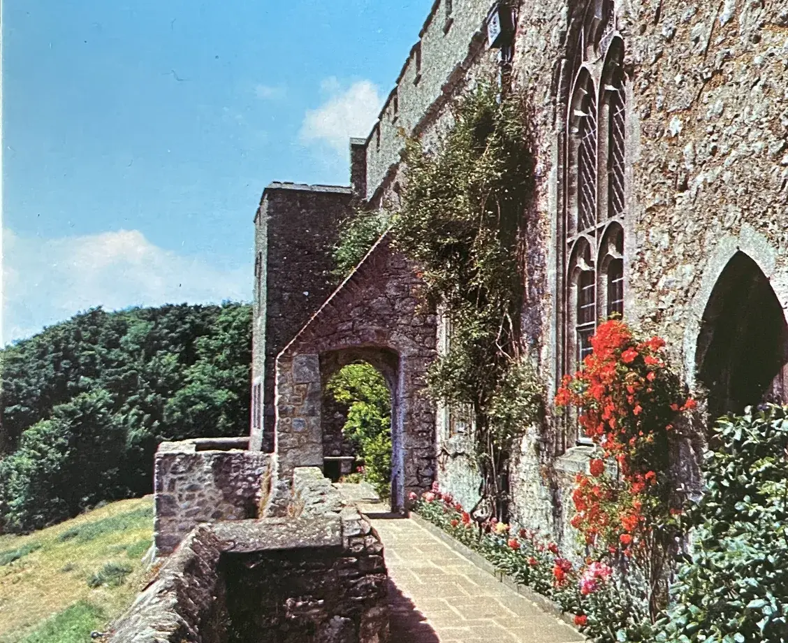 The terrace walk in colour — Lympne Castle, c. 1960-1975
